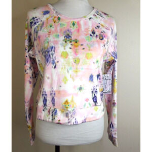 Embrace Life Athleisure Soft Sweatshirt - MEDIUM - Pastel Aztec Tie Dye NWT